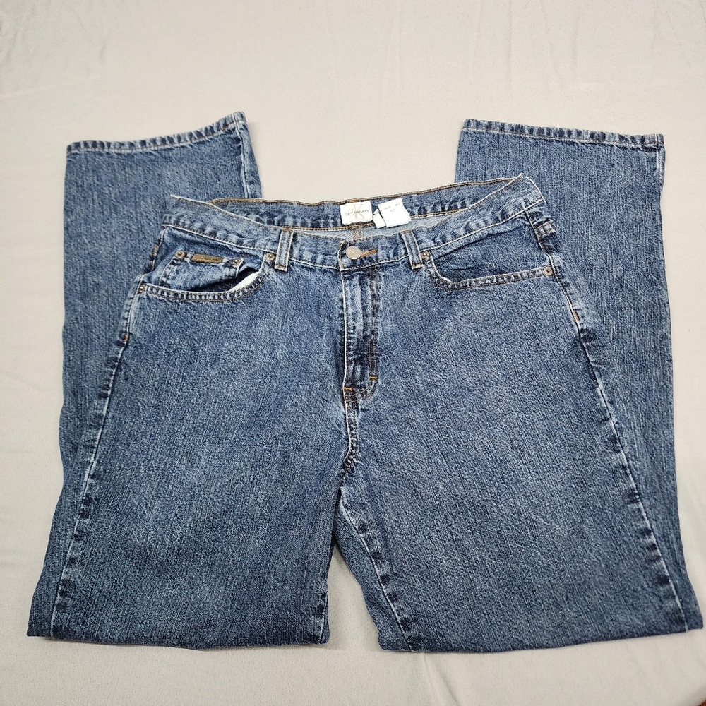 Vintage Calvin Klein Mom Jeans Women's Sz 12 Denim Blue 90s Y2K Straight Leg